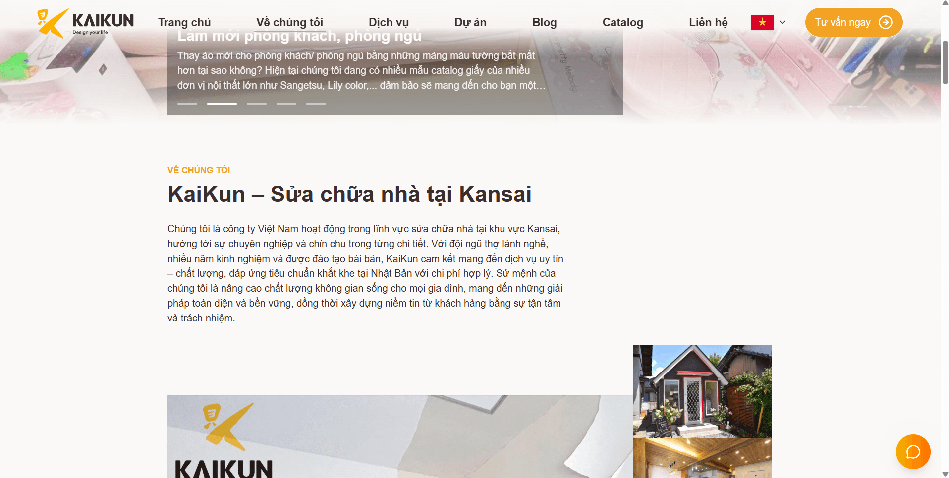 Website Kaikun Reform — thiết kế bởi Kaikun Tech